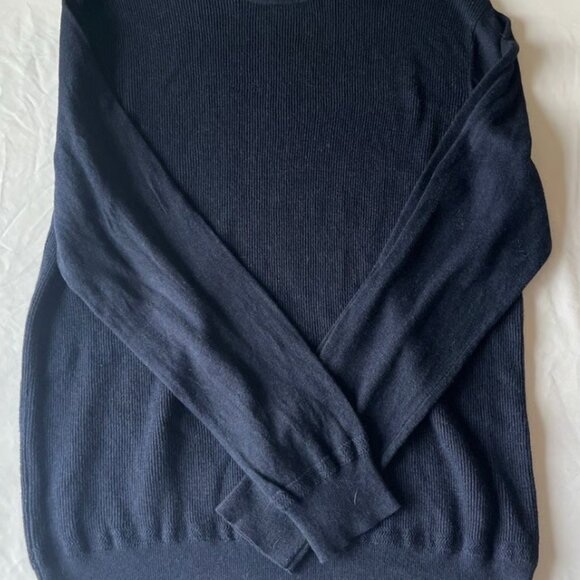 Marc Anthony Navy Slim Fit Sweater Long Sleeve Crew-Neck Mens XL - Picture 1 of 6